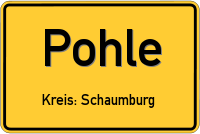 Ortsschild von Pohle