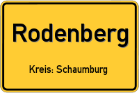 Ortsschild von Rodenberg, Deister