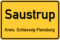 Ortsschild von Saustrup