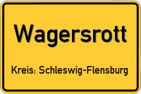 Ortsschild von Wagersrott