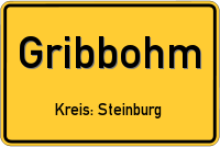 Ortsschild von Gribbohm