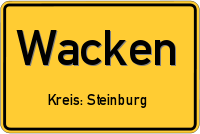 Ortsschild von Wacken