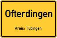 Ortsschild von Ofterdingen