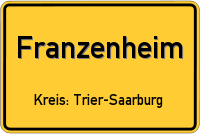 Ortsschild von Franzenheim