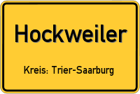 Ortsschild von Hockweiler