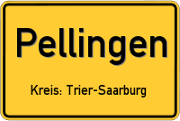 Ortsschild von Pellingen