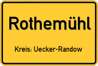 Ortsschild von Rothemühl