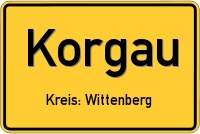 Ortsschild von Korgau