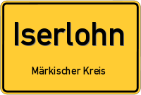 Ortsschild von Iserlohn