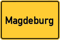 Ortsschild von Magdeburg