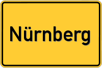 Ortsschild von Nürnberg