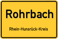 Ortsschild von Rohrbach, Hunsrück