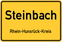 Ortsschild von Steinbach, Hunsrück