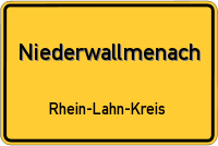 Ortsschild von Niederwallmenach