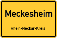 Ortsschild von Meckesheim