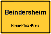 Ortsschild von Beindersheim