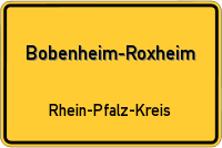 Ortsschild von Bobenheim-Roxheim