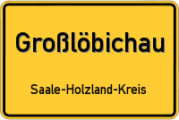 Ortsschild von Großlöbichau