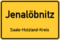 Ortsschild von Jenalöbnitz