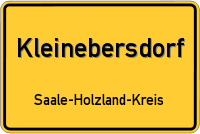 Ortsschild von Kleinebersdorf