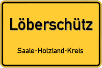 Ortsschild von Löberschütz