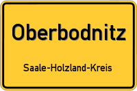 Ortsschild von Oberbodnitz