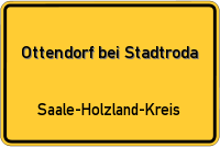 Ortsschild von Ottendorf bei Stadtroda