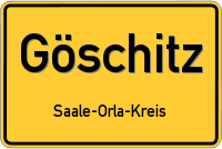 Ortsschild von Göschitz