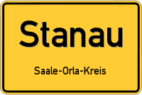 Ortsschild von Stanau