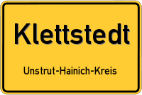 Ortsschild von Klettstedt