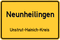 Ortsschild von Neunheilingen