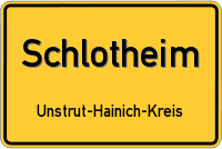 Ortsschild von Schlotheim