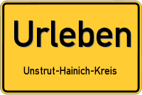 Schild Urleben Unstrut-Hainich-Kreis