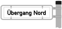 Strassenschild vom Übergang Nord