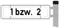 Strassenschild vom 1 bzw.  2