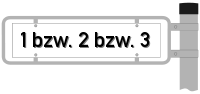 Strassenschild vom 1 bzw. 2 bzw. 3