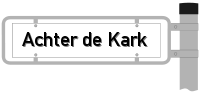 Strassenschild vom Achter de Kark