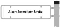 Schild Albert Schweitzer Straße