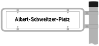 Strassenschild vom Albert-Schweitzer-Platz