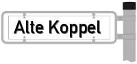 Strassenschild vom Alte Koppel
