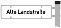 Strassenschild von der Alte Landstraße