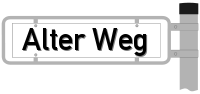 Schild Alter Weg