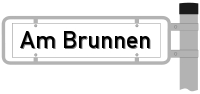 Straßenschild: Am Brunnen