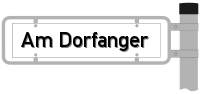 Straßenschild: Am Dorfanger