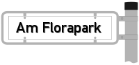 Schild Am Florapark