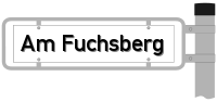 Straßenschild: Am Fuchsberg