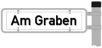 Strassenschild  Am Graben