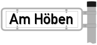 Strassenschild Am Höben
