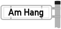 Straßenschild: Am Hang