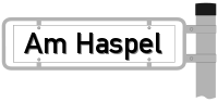 Strassenschild  Am Haspel